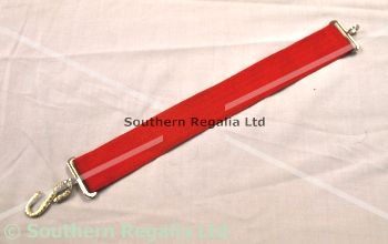 Apron Belt Extension - Red with Silver fittings